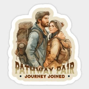 Pathway Pair, Journey Joined, Hiking Sticker
